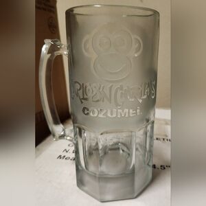 Large Carlos N Charleys Cozumel Frosted Glass Mug